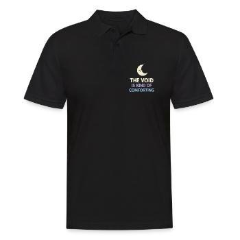 Existenzieller Humor, Nihilismus, Humor, - Männer Poloshirt - Schwarz - Vorne - Kai (181cm)