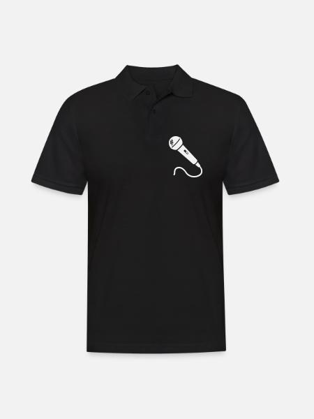 Microphone Karaoke Musician Singer Microphone Singing - Men's Polo Shirt - black