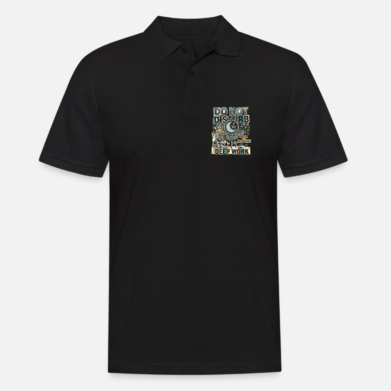 Deep Work Focus - Männer Poloshirt - Schwarz