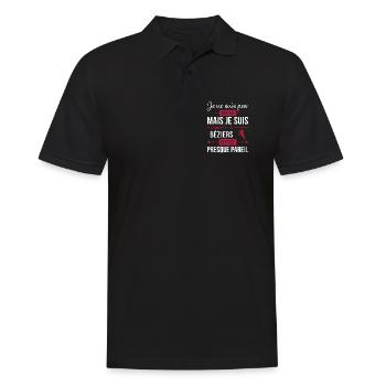 Je Ne Suis Pas Parfait Mais Je Suis Supporter D... - Polo Homme - noir - Devant - Kai (181cm)