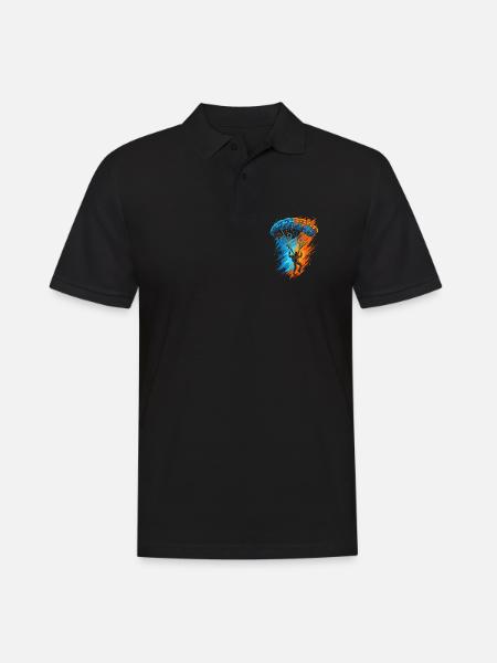 Paragliding Gleitschirmfliegen Herren Gleitschirm - Männer Poloshirt - Schwarz