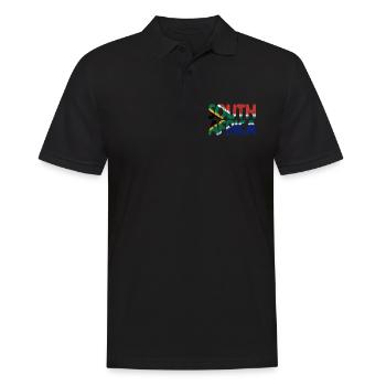 Afrique du Sud Afrique du Sud drapeau Afrique vacances voyage - Polo Homme - noir - Devant - Kai (181cm)