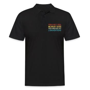 Vater, Vater, Vater Geschenk - Männer Poloshirt - Schwarz - Vorne - Kai (181cm)