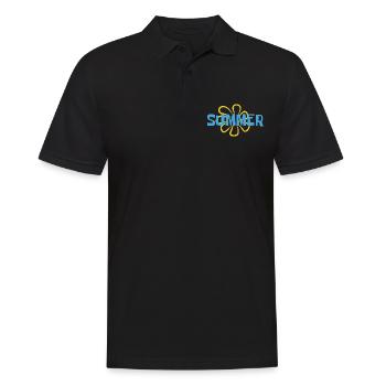 Été - soleil - vacances - bonne humeur - Polo Homme - noir - Devant - Kai (181cm)