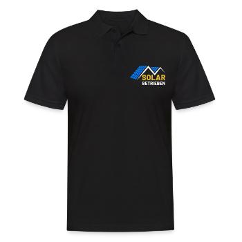 Solar betrieben Photovoltaik Solarenergie Sonne - Männer Poloshirt - Schwarz - Vorne - Kai (181cm)