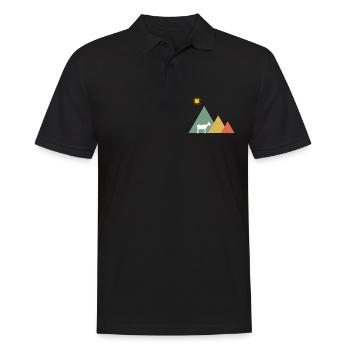 Goat billy goat alps - Men's Polo Shirt - black - Front - Kai (181cm)