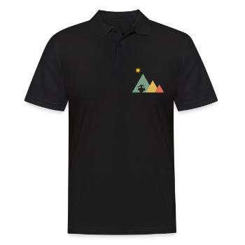 Drums drummer mountains - Men's Polo Shirt - black - Front - Kai (181cm)