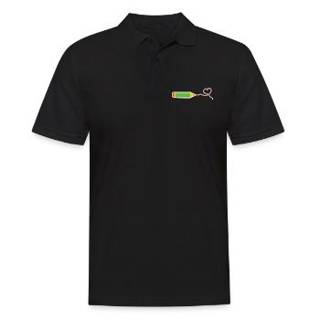 Pen with heart drawing draw pencil - Men's Polo Shirt - black - Front - Kai (181cm)