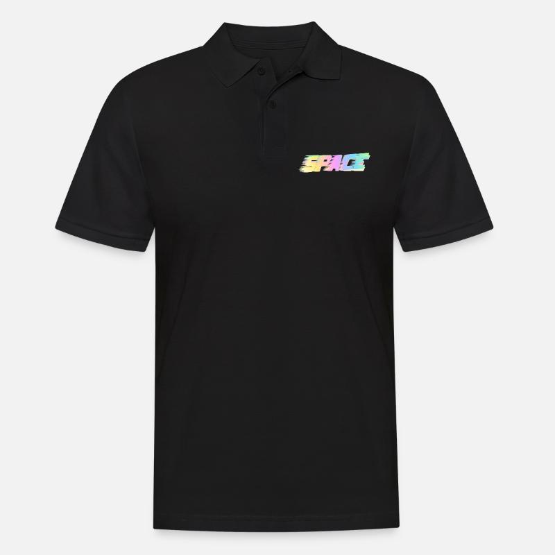 Space - Männer Poloshirt - Schwarz