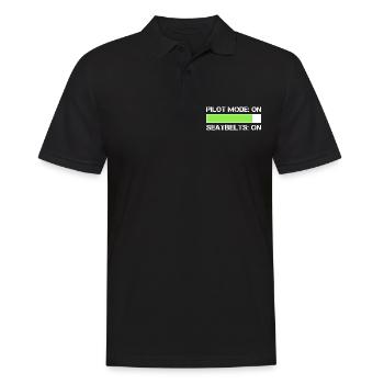 Pilot Pilot Flugzeug Geschenk - Männer Poloshirt - Schwarz - Vorne - Kai (181cm)