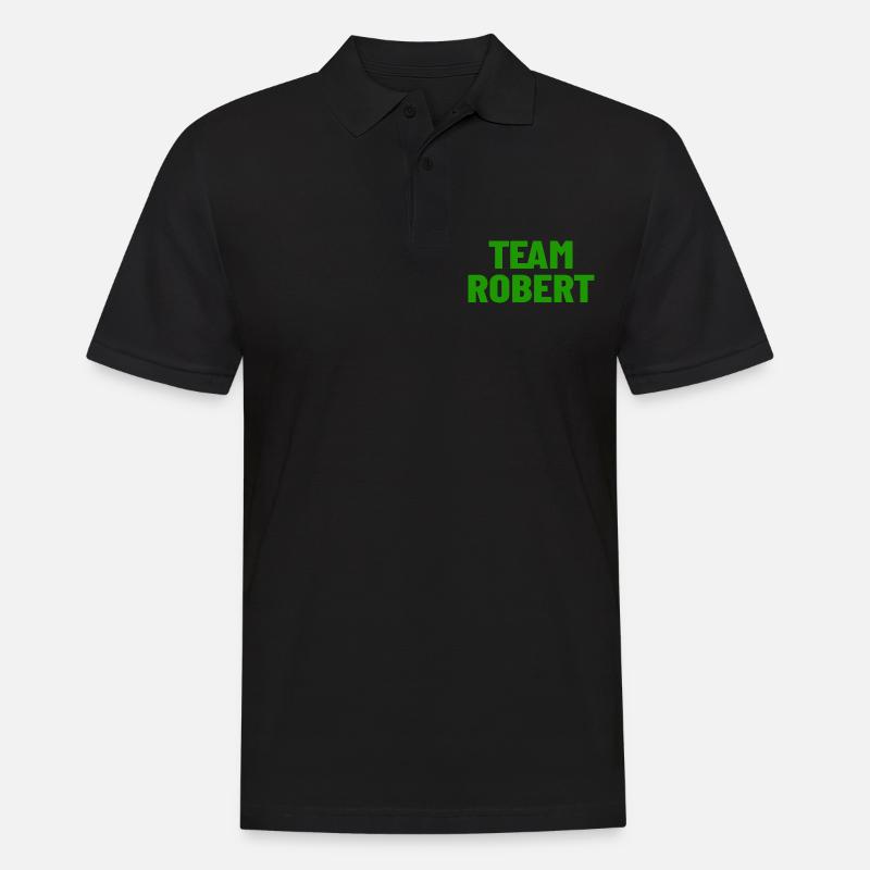 Team Robert - Männer Poloshirt - Schwarz