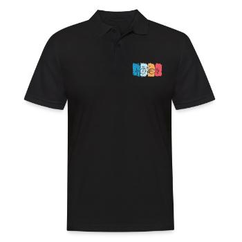 Fahrrad Heartbeat Design - Männer Poloshirt - Schwarz - Vorne - Kai (181cm)