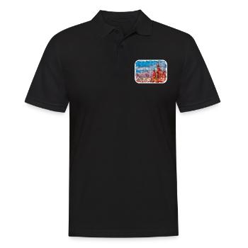 Moscou Russie Aquarelle Esquisse Dessin Dessiné - Polo Homme - noir - Devant - Kai (181cm)