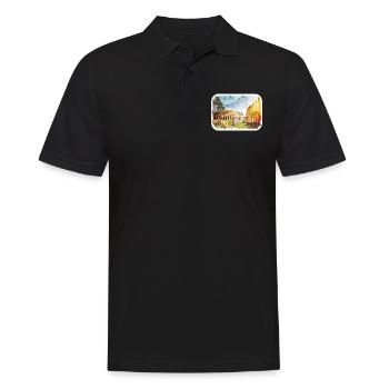 Rom Italien Aquarell Skizze Handgezeichnetes Gemälde - Männer Poloshirt - Schwarz - Vorne - Kai (181cm)