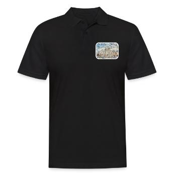 Spain Watercolor Sketch Hand Drawn Illustration - Men's Polo Shirt - black - Front - Kai (181cm)