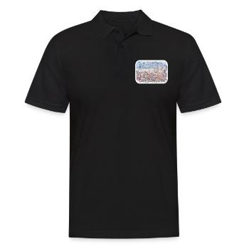 Dhaka Bangladesh Aquarelle Esquisse Dessinée Illustrat - Polo Homme - noir - Devant - Kai (181cm)