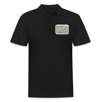 Sorrente Italie Aquarelle Esquisse Dessinée Peinture - Polo Homme - noir - Devant - Kai (181cm)