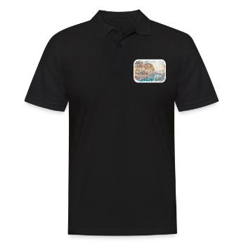 Cartagena Kolumbien Aquarell Skizze Gezeichnet Illustr - Männer Poloshirt - Schwarz - Vorne - Kai (181cm)