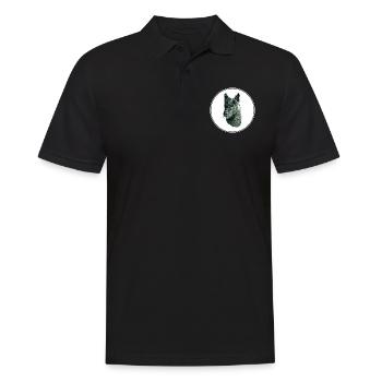 Illustration de l’aquarelle de seskar Seal Dog - Polo Homme - noir - Devant - Kai (181cm)