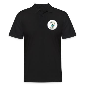 Illustration de l’aquarelle sportive Lucas Terrier Dog - Polo Homme - noir - Devant - Kai (181cm)
