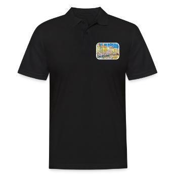 Copenhague Danemark Aquarelle Esquisse Dessinée Paintin - Polo Homme - noir - Devant - Kai (181cm)