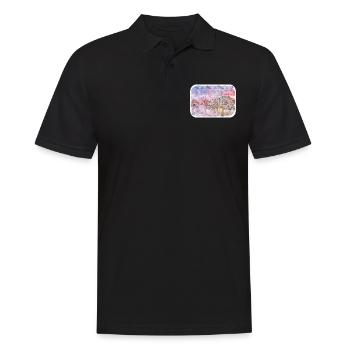 Pologne Repère Aquarelle Esquisse Dessin de peinture - Polo Homme - noir - Devant - Kai (181cm)