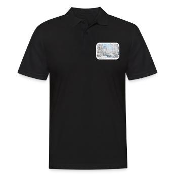 Saint-Pétersbourg Russie Aquarelle Esquisse Dessinée Illus - Polo Homme - noir - Devant - Kai (181cm)