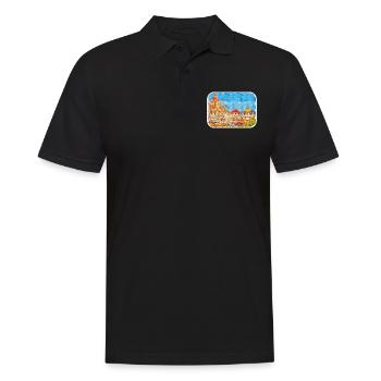 San Miguel De Allende Mexique Aquarelle Esquisse Dra - Polo Homme - noir - Devant - Kai (181cm)
