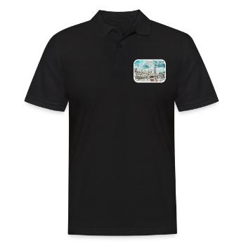 Uk Landmark Watercolor Sketch Painting Illustratio - Men's Polo Shirt - black - Front - Kai (181cm)