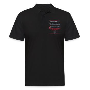 Couple Célibataire Avec Mon Cheval Cadeau Cavalier - Polo Homme - noir - Devant - Kai (181cm)