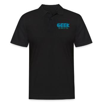 Geek De Père En Fils Idée Cadeau En Commun - Polo Homme - noir - Devant - Kai (181cm)