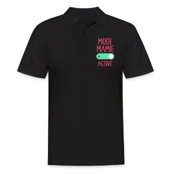 Mode Mamie Activé Idée Cadeau Annonce Grossesse - Polo Homme - noir - Devant - Kai (181cm)