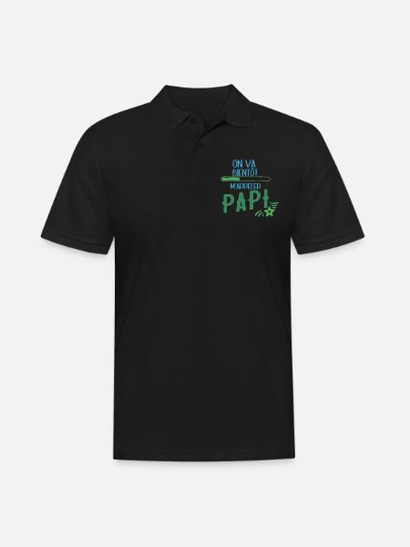 On Va Bientôt M'appeler Papi Cadeau Fête Des Papis - Polo Homme - noir