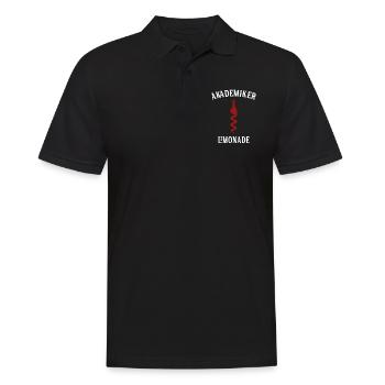 Akademiker Limonade Wein Rotwein - Männer Poloshirt - Schwarz - Vorne - Kai (181cm)
