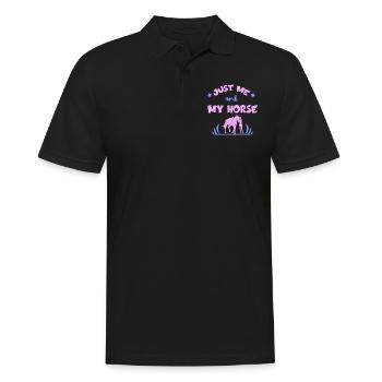 Just Me And My Horse Idée Cadeau Pour Cavalières - Polo Homme - noir - Devant - Kai (181cm)