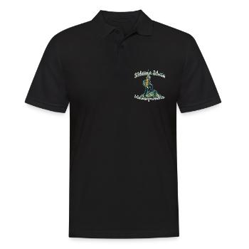 Wanderparadies Sächsische Schweiz - Männer Poloshirt - Schwarz - Vorne - Kai (181cm)