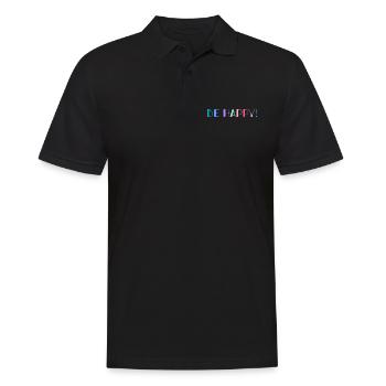 Be Happy Rainbow - Men's Polo Shirt - black - Front - Kai (181cm)