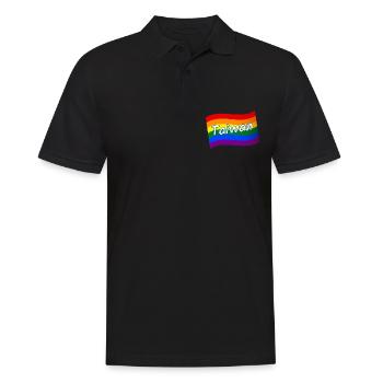 Gay Pride Taïwan Drapeau arc-en-ciel taïwanais LGBT LGBTQ - Polo Homme - noir - Devant - Kai (181cm)