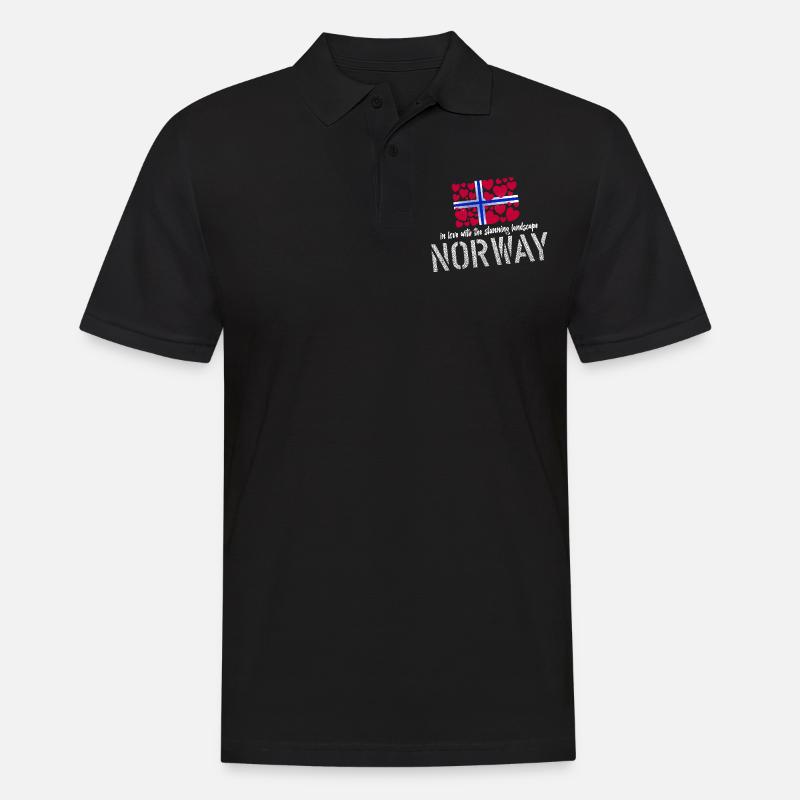 Norway norge - Männer Poloshirt - Schwarz
