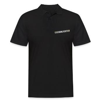 Es eskaliert eh - Party - Saufen - Spruch - Männer Poloshirt - Schwarz - Vorne - Kai (181cm)