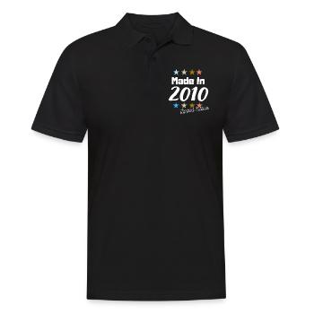 Made in 2010 Limited Edition Vintage Birthday - Men's Polo Shirt - black - Front - Kai (181cm)