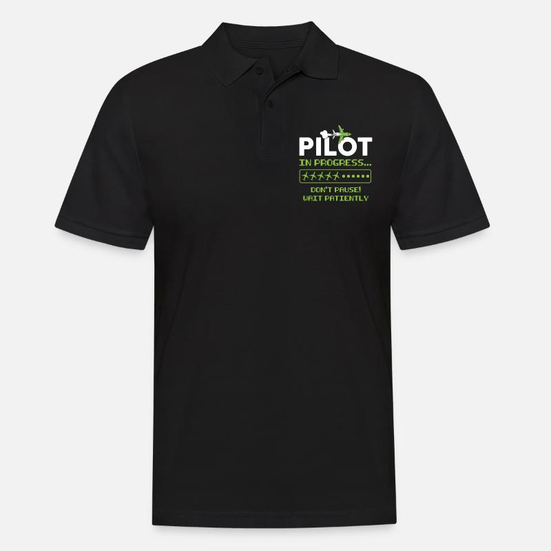 Pilot Pilot Flugzeug Geschenk - Männer Poloshirt - Schwarz
