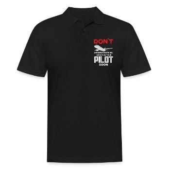 Pilot Pilot Flugzeug Geschenk - Männer Poloshirt - Schwarz - Vorne - Kai (181cm)