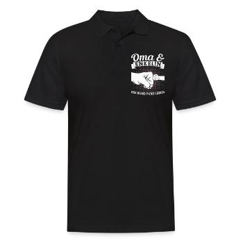 Oma & Enkelin Familie Enkelin Geschenk - Männer Poloshirt - Schwarz - Vorne - Kai (181cm)