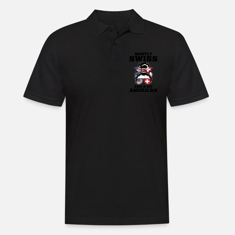 Schweizer Schweizer Schweiz Geschenk - Männer Poloshirt - Schwarz