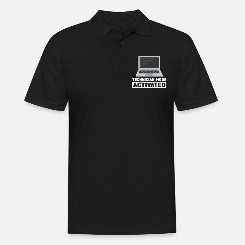 Technischer Support Computertechniker Technischer - Männer Poloshirt - Schwarz