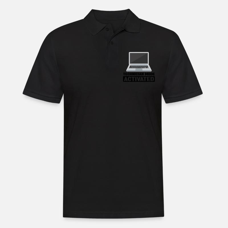 Technischer Support Computertechniker Technischer - Männer Poloshirt - Schwarz