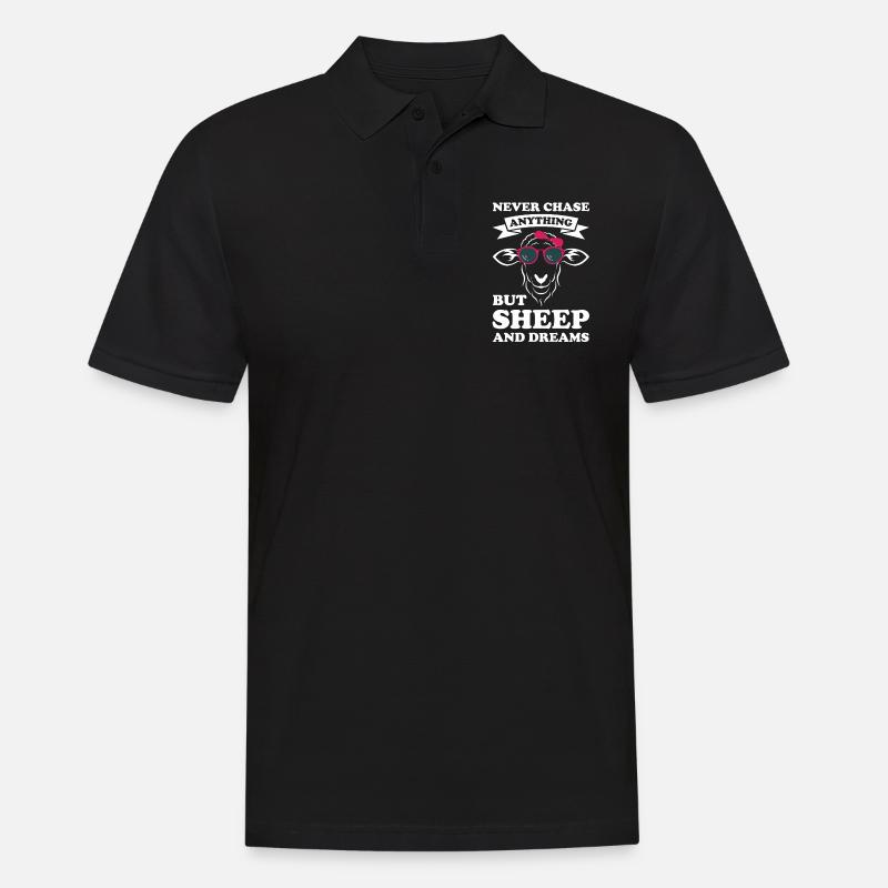 Schafe Schafhalter Geschenk - Männer Poloshirt - Schwarz