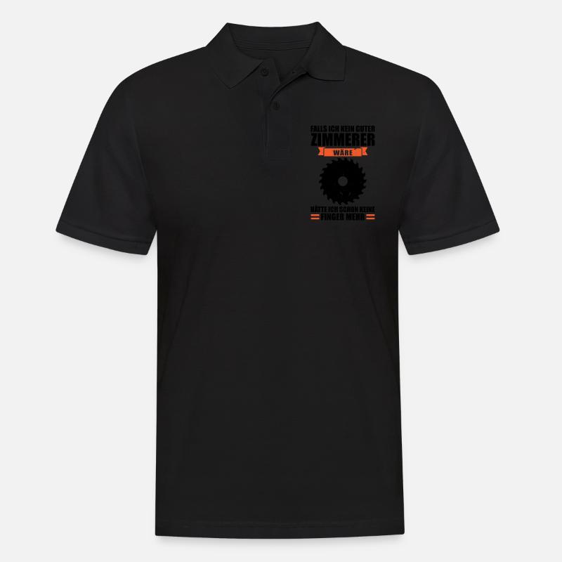 Zimmermann Beruf Zimmerei Geschenk - Männer Poloshirt - Schwarz