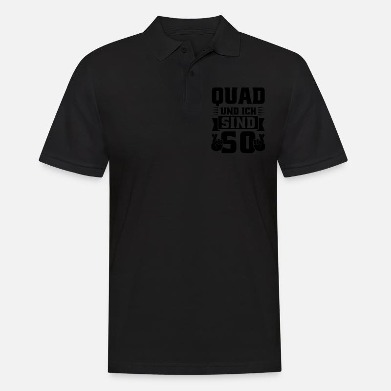Quad Biker Quadfahrer Geschenk - Männer Poloshirt - Schwarz